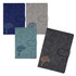 A set of four Rewiz Notebooks in navy, grey, teal, and black, each with a logo and a clasp closure.