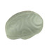 A soft, green stress brain shaped toy, featuring detailed brain-like textures and curves.