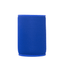 A blue neoprene stubby cooler with a fitted design, featuring a logo on the front.