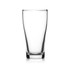 A clear conical glass with a sturdy base, suitable for serving beer, showcasing its smooth, elegant design.