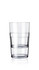 A stack of clear plastic tumblers with a sleek design, featuring a smooth finish and a subtle logo.