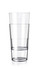 A stack of two transparent highball glasses, featuring a sleek design and a shiny finish.