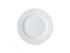 A white dinner plate with a rim, measuring 27.5 cm in diameter. The plate has a smooth finish and a simple design.