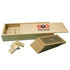 A wooden game box containing a set of dominoes and playing cards, branded with "The Ultimate Game Room."