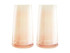 A set of two highball glasses in a soft peach tone, elegantly displayed in gift packaging.