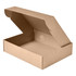 A brown cardboard gift box with an open lid, suitable for packaging items.