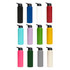 A drink bottle collection featuring various colours: black, blue, white, red, teal, purple, green, yellow, pink, dark green, grey, and cream, with a flip top lid.