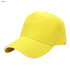 A yellow heavy cotton sandwich cap with a curved brim and a logo on the front.