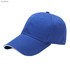 A royal blue six-panel cotton cap featuring a curved peak and an embroidered logo.