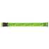 A vibrant green luggage strap featuring the logo "avocado vision" printed multiple times along its length.