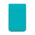 A Lycra Phone Wallet in a vibrant turquoise color, featuring a sleek design with a pocket for holding cards or cash.