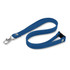 A blue silicone lanyard with a metal clip and a buckle for attachment. Features a smooth, flexible design.