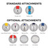 A collection of silicone lanyards in various colours, showing standard and optional attachments, including clips and holders.