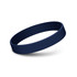 A navy silicone wristband with a smooth finish, featuring a simple, solid design.