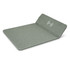 A grey wireless charging mouse mat with a textured fabric surface and an embedded charging icon.