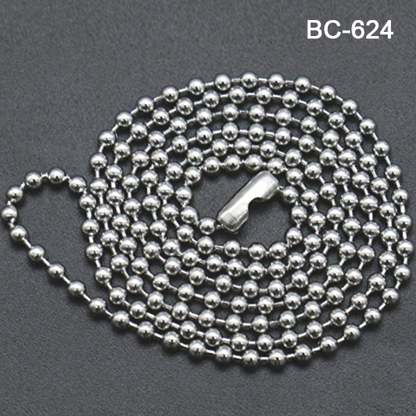 Beaded Ball Chain Links, Coupling Style, 24