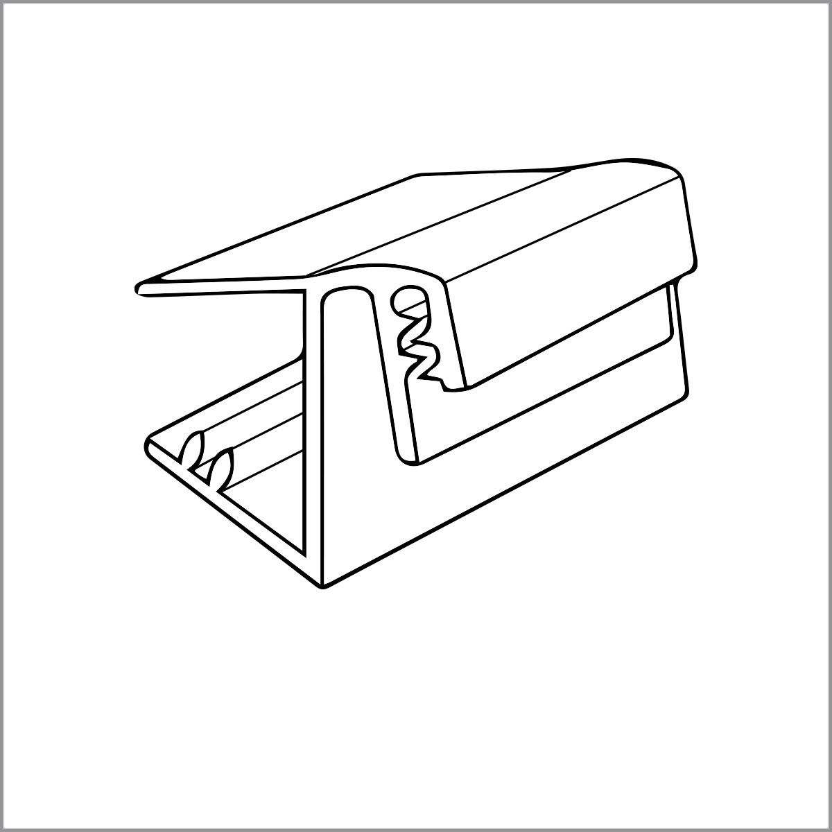 Grip-Tite™ Shelf Edge Sign Holder | Gripper Teeth for Wood and