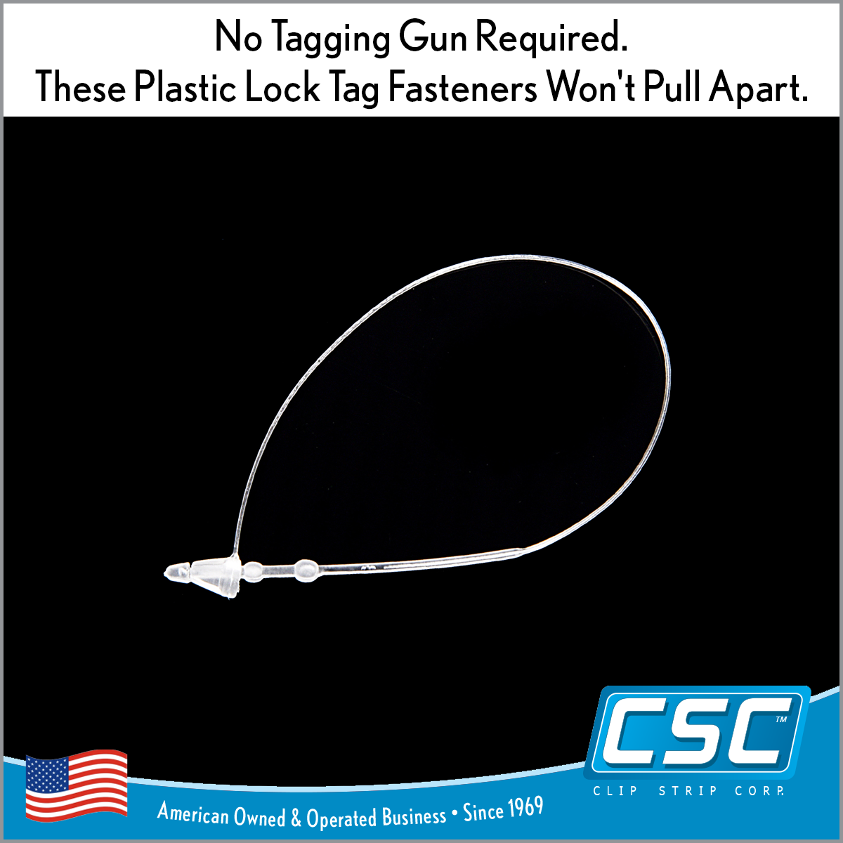 Super Loop Pin Security Tagging Fasteners – Nylon Snap-Lock Tag ...