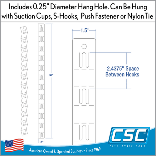 Folding Product Display Strip with Plastic Hooks | Clip Strip®, RPFS-31