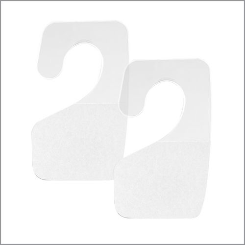 Heavy Duty Clear Plastic Hang Tags - J Hook Style, ETR-58. In-stock now and ready to ship! By Clip Strip Corp.