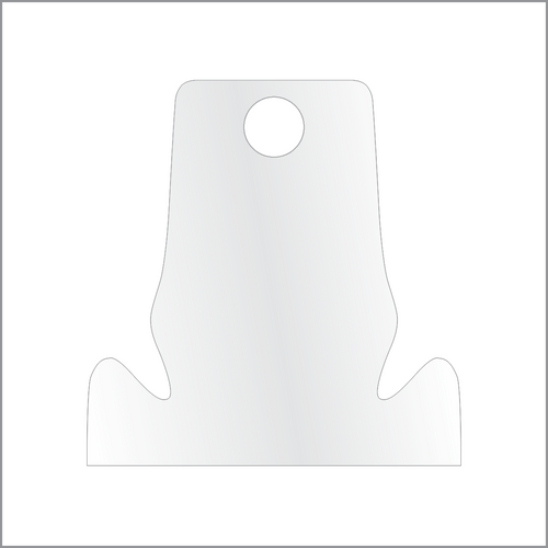 Clip Strip Corp.'s point-of-purchase Clam Shell Adapter Hang Tab, CSAT-1750
