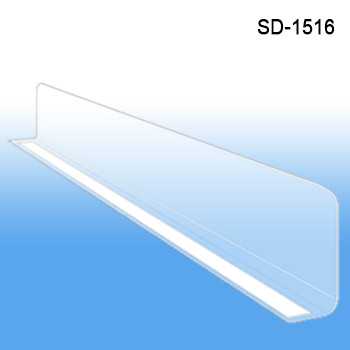 1" x 15.5625" Econo-Line Shelf Divider, SD-1516, Adhesive Mount. In-stock now and ready to ship! By Clip Strip Corp.