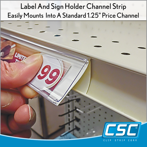 Standard Channel Label Label & Sign Holder Channel Strip | Data Holder | Shelf Edge Pricing ...