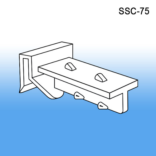 Clip Style Horizontal Corrugated Shelf Support, SSC-75. In-stock now and ready to ship! By Clip Strip Corp.