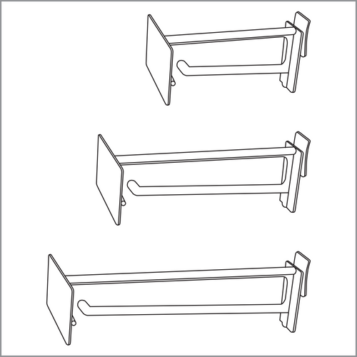 4", 6" & 8" Corrugated Power Panel Display Hooks with Scan Plate - Plastic, DHSP-Series, By Clip Strip Corp.