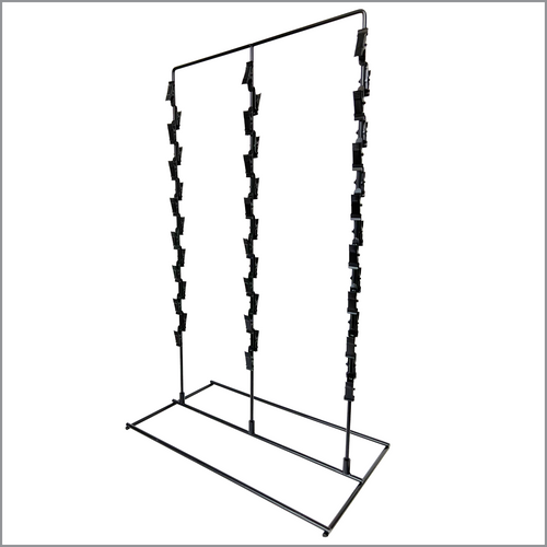 Black or Off-White 3 Wands, Free Standing Metal Clip Strip® Snack Rack, FSS-3BK
