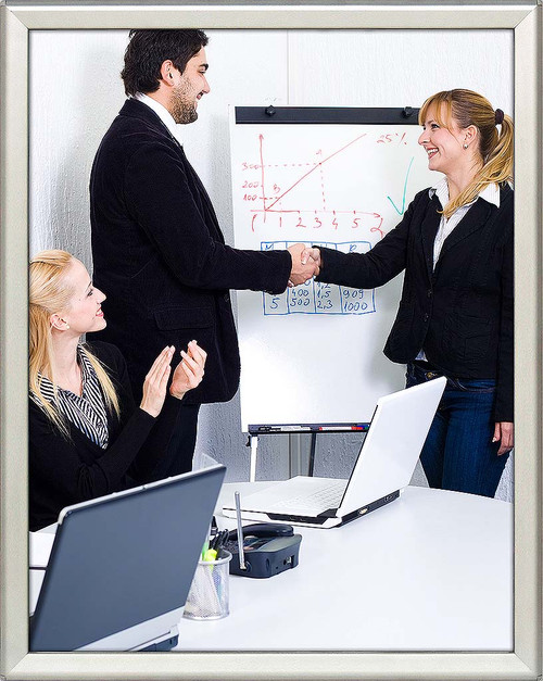 1.25" profile classic snap frame, safe round corner, silver