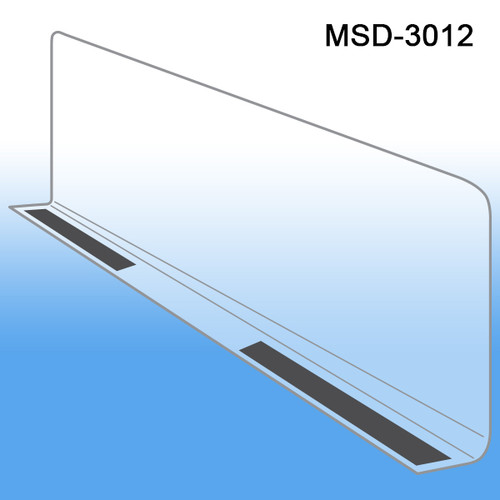Shelf Divider, 3" H x 11 9/16" L, Magnetic Mount, MSD-3012