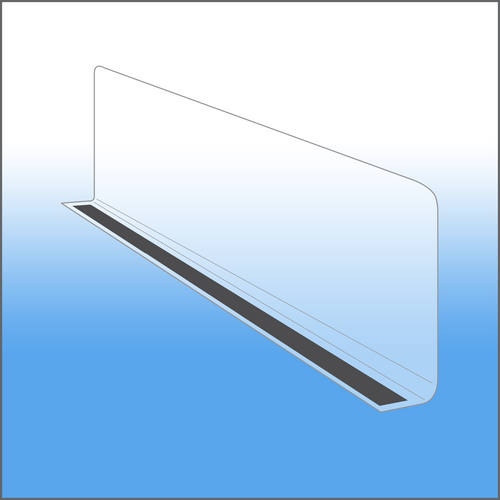 3.0" x 17.5625" Econo-Line Shelf Divider, Magnetic Mount, MSD-3018. In-Stock Now