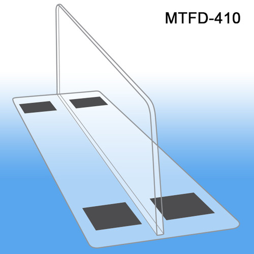 Clip Strip Corp.'s 3" tall x 10" deep Thermo Formed Magnetic Based Shelf Divider, MTFD-410, 3" wide base.
