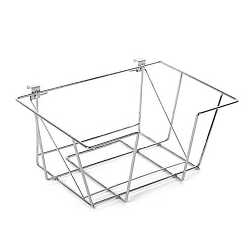 Clip Strip Corp.'s. entranceway banner stand with attached basket, PP-2228BSKTC