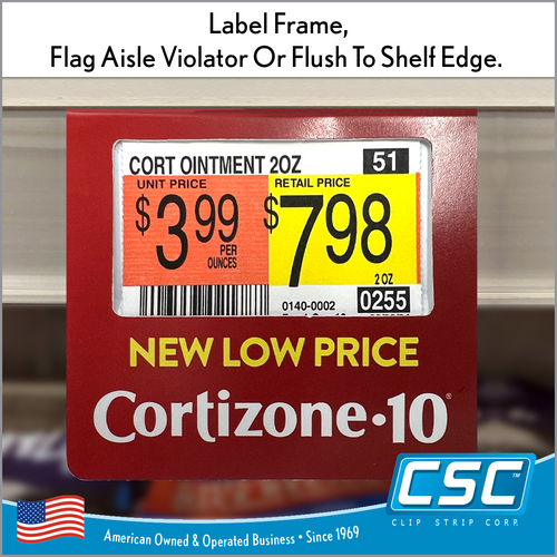 Custom printed  with you brand, Walmart Price Channel Label Frames / Holders - PCLF-Series, by Clip Strip Corporation.