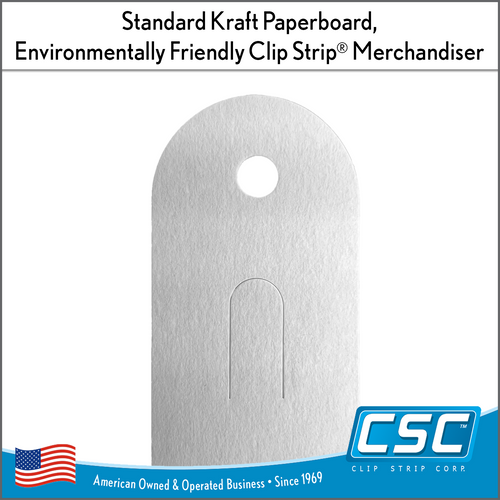 Sustainable Paperboard Econo Style Clip Strip® Display Strip, Eco-Friendly, PCS-12-ECO