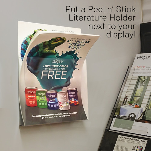 peel and stick literature holder, FLBX-8571