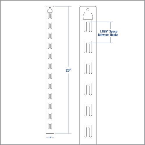 Clip Strip® Brand Econo Strips™ Heavy Duty, 12 Hooks, 23" Long, Without Tape, ES-12NT