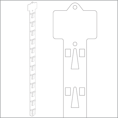 WMS-23-WM, Walmart® Approved "Heavy Duty" Impulse Strip. By Clip Strip Corp.  1-800.425.4778