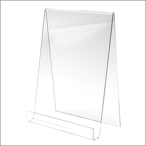 9" W x 11" H Clear Acrylic Display Easel, with 1" well,  ADE-911