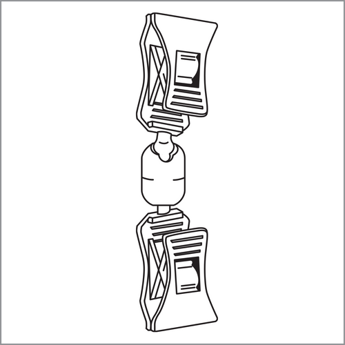 Double Roto Clip Sign Holder | POP Swivel Display, RC-1000