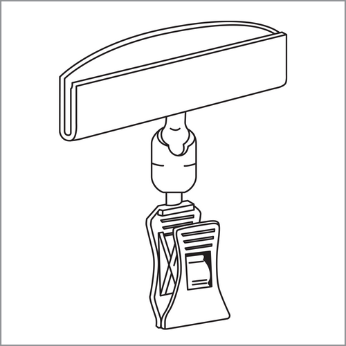 clear plastic swiveling clip sign holder, RC-2000