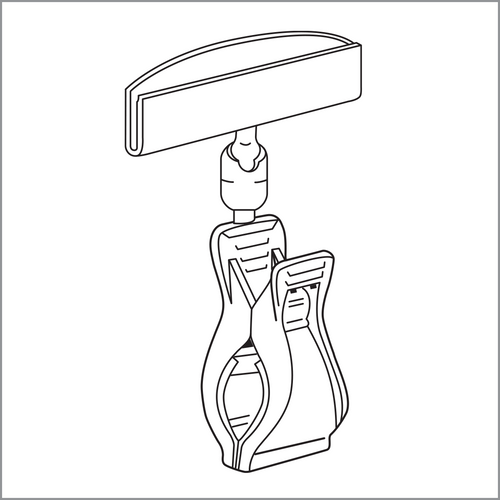 Very versatile rotating sign holder with large clip, RC-5000