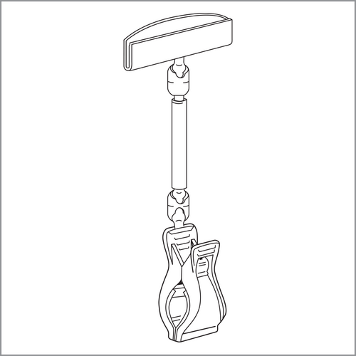 pop clip, 2.75" stem, 6" overall height, RC-6000, By Clip Strip Corp.