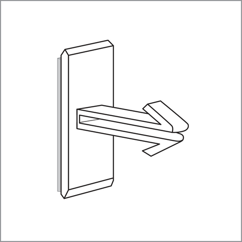 price channel mount arrow fastener coupon holder with adhesive,  ACF-57. By Clip Strip Corp. In-Stock Now And Ready For Same Day Shipping!