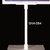 White 8" stem for sign holder frame, retail counter signage, SHA-004. In-Stock Now And Ready For Same Day Shipping!