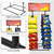 Free-Standing Snack Rack, 2 Wand – Countertop Metal Clip Strip Display with 30 Hooks for Impulse Sales,