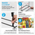 Free-Standing Snack Rack, 2 Wand – Countertop Metal Clip Strip Display with 30 Hooks for Impulse Sales,