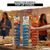 Three-wand countertop snack rack holding chip bags at a party buffet as a guest reaches for a snack.